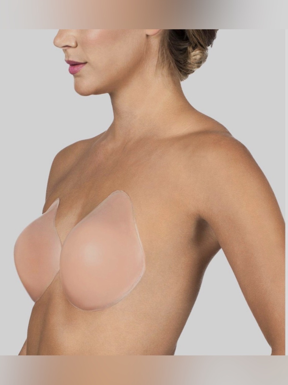 NOOD No Show Extra Lift Adhesive Silicone Stick On Bra Nude Size 4 NIB Reusable